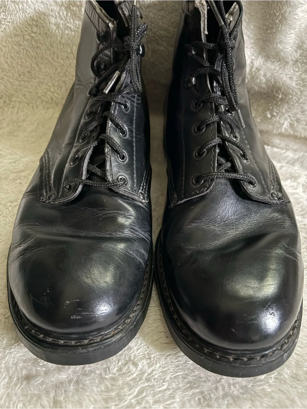 Vintage Carolina Brand Chukka 1000 Mile Style Black Leather Boots 10.5 USA Made